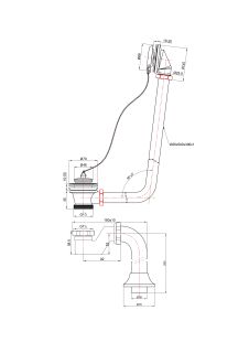 Слив-перелив Washbasin 3001.01 CR 08010034 клик-клак хром